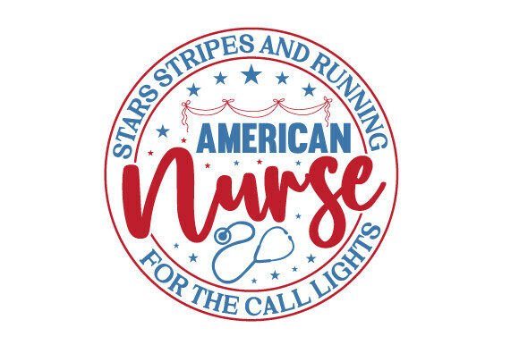American Nurse SVG Patriotic Stars PNG