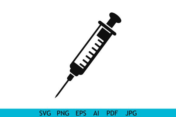 Black Syringe Icon Vector