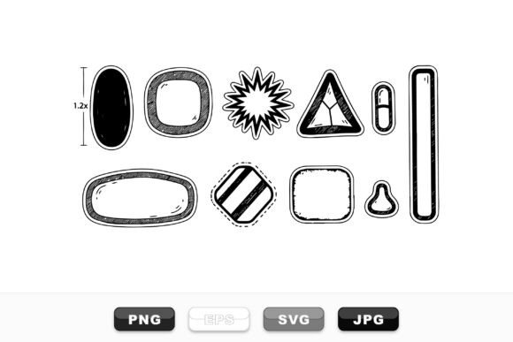 Hand Drawn Geometric Shapes Set