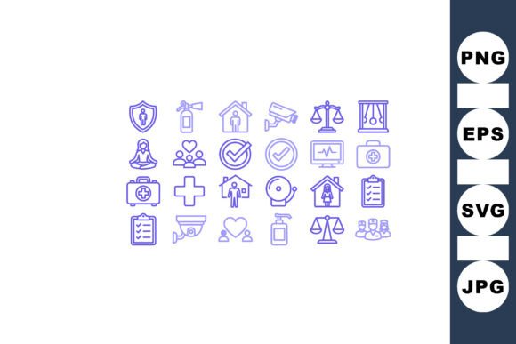 Medical Security Icon Set