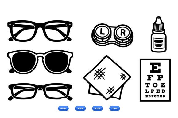 Optometry Glasses Clipart Pack