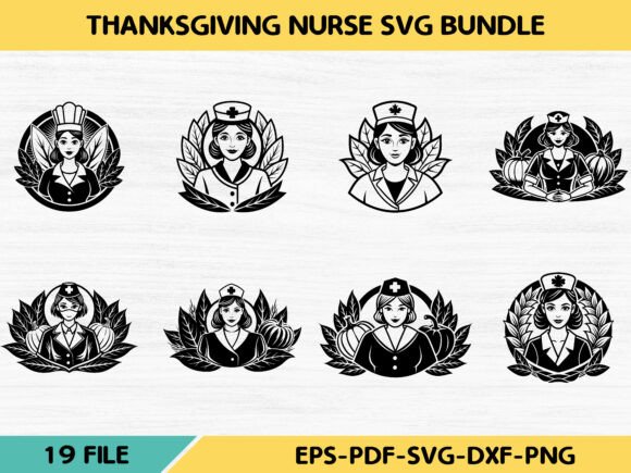 Thanksgiving Nurse SVG Bundle